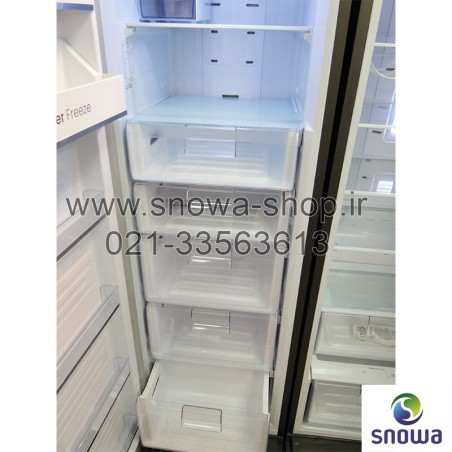 یخچال فریزر دوقلو هایپر استیل اسنوا Snowa Hyper Twin Side By Side Refrigerator Stainless Steel Freezer SN6-1019SS