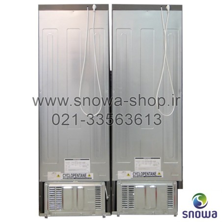 یخچال فریزر دوقلو هایپر استیل اسنوا Snowa Hyper Twin Side By Side Refrigerator Stainless Steel Freezer SN6-1019SS