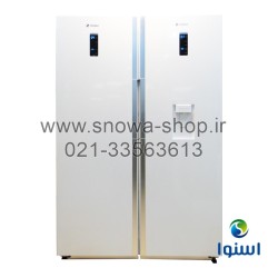 یخچال فریزر دوقلو هایپر استیل اسنوا Snowa Hyper Twin Side By Side Refrigerator Stainless Steel Freezer SN5-1019SW