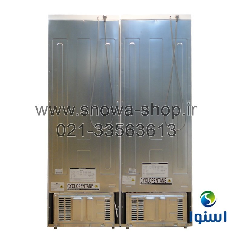 یخچال فریزر دوقلو هایپر استیل اسنوا Snowa Hyper Twin Side By Side Refrigerator Stainless Steel Freezer SN5-1019SW