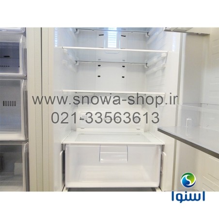 یخچال فریزر دوقلو هایپر استیل اسنوا Snowa Hyper Twin Side By Side Refrigerator Stainless Steel Freezer SN5-1019GW