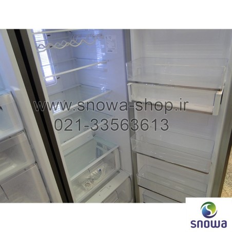 یخچال فریزر دوقلو هایپر استیل اسنوا Snowa Hyper Twin Side By Side Refrigerator Stainless Steel Freezer SN6-1319SS