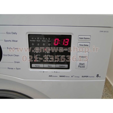 ماشین لباسشویی دوو DWK-8412C ظرفیت 8 کیلویی Daewoo Washing Machine