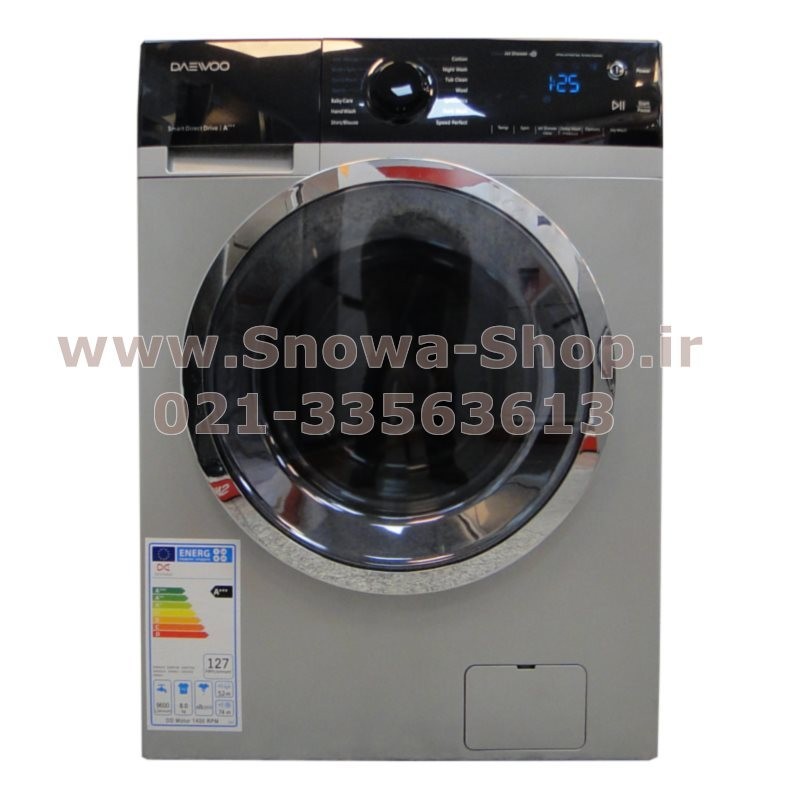 ماشین لباسشویی DWK-8142S دوو الکترونیک 8 کیلویی نقره ای Daewoo Electronics Washing Machine