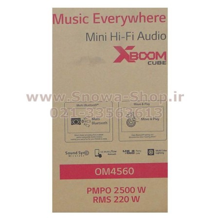 دستگاه پخش صوتی مینی های فای ال جی  LG Mini Hi-Fi Audio XBOOM Cube OM4560