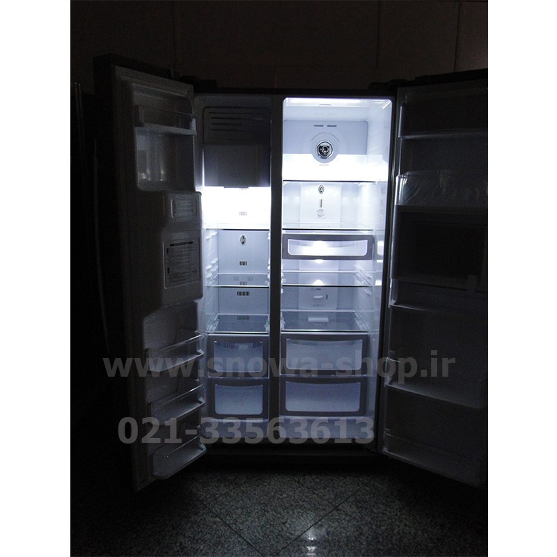 نور داخل یخچال و فریزر در تاریکی محیط ساید بای ساید SS-3100TI اندازه 31 فوت اسنوا سری ریکو Richo Series