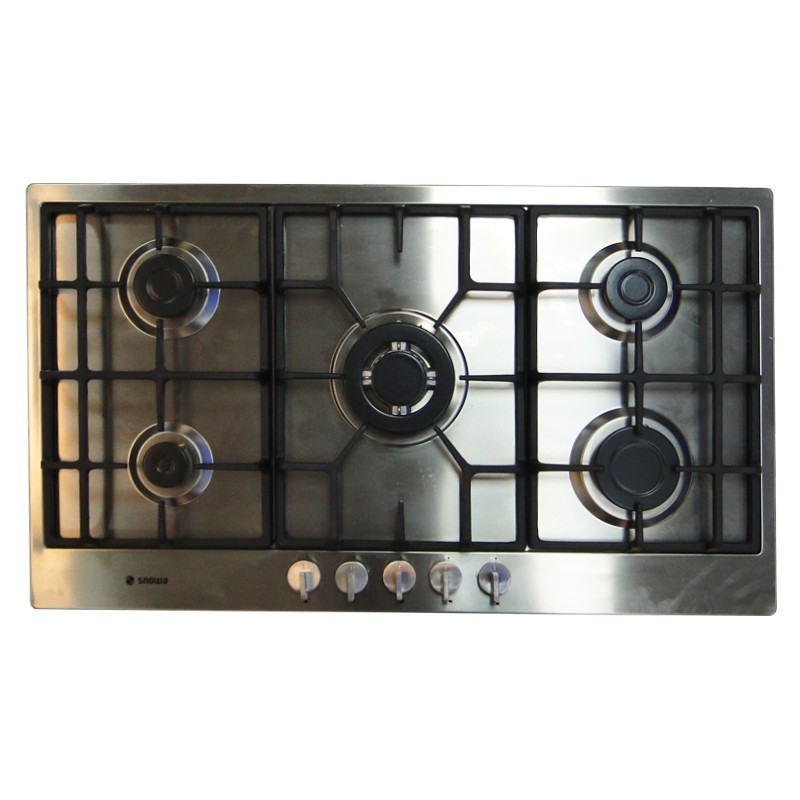 اجاق گاز صفحه ای توکار 5 شعله اسنوا SS-19592 استیل  Snowa Built-In Gas Cooker Stainless Steel