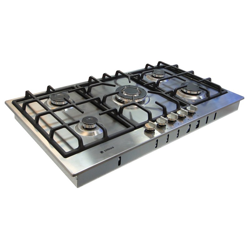 اجاق گاز صفحه ای توکار 5 شعله اسنوا SS-19592 استیل  Snowa Built-In Gas Cooker Stainless Steel