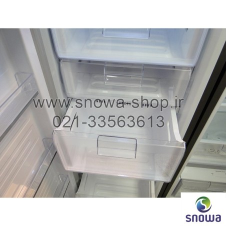 کشوی جادار و بزرگ یخچال فریزر دوقلو هایپر استیل اسنوا Snowa Hyper Twin Side By Side Refrigerator Stainless Steel Freezer S6-1190