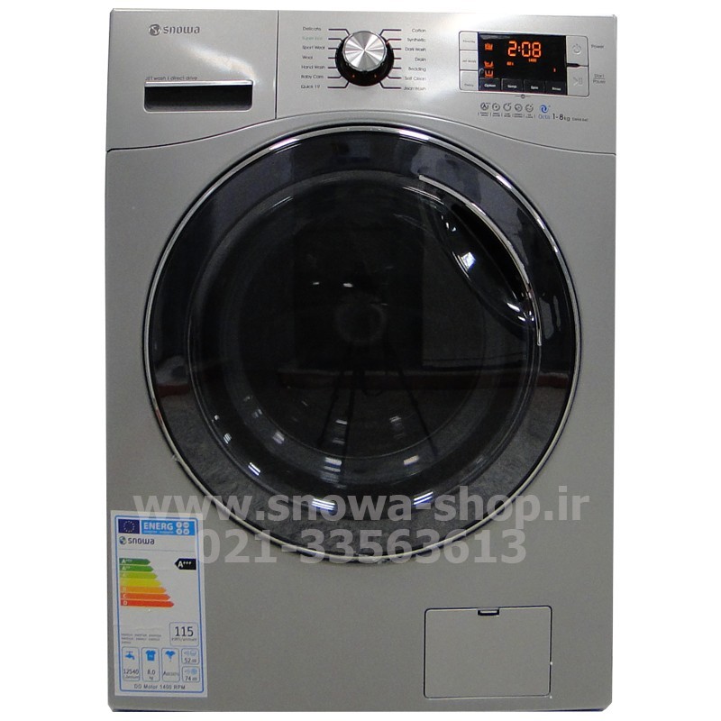 ماشین لباسشویی مدل اکتا SWM-84547 اسنوا ظرفیت 8 کیلوگرم