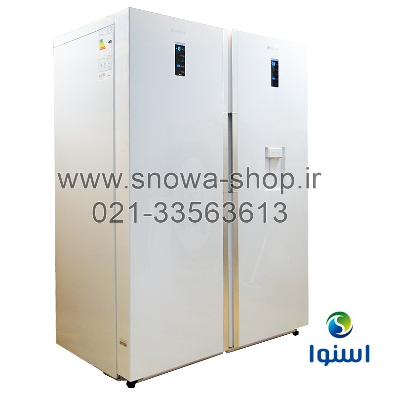یخچال فریزر دوقلو هایپر استیل اسنوا Snowa Hyper Twin Side By Side Refrigerator Stainless Steel Freezer SN5-1019SW