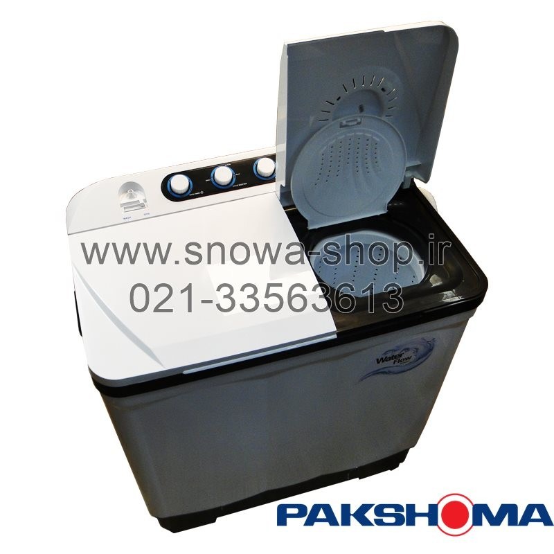 ماشین لباسشویی دوقلو پاکشوما ظرفیت 21 کیلویی Pakshoma Twin Tub Washing Machine PTF-2104AJ