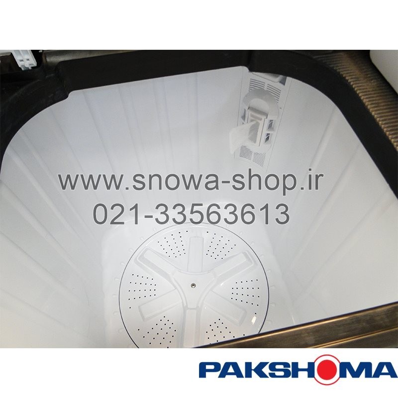 ماشین لباسشویی دوقلو پاکشوما ظرفیت 21 کیلویی Pakshoma Twin Tub Washing Machine PTF-2104AJ