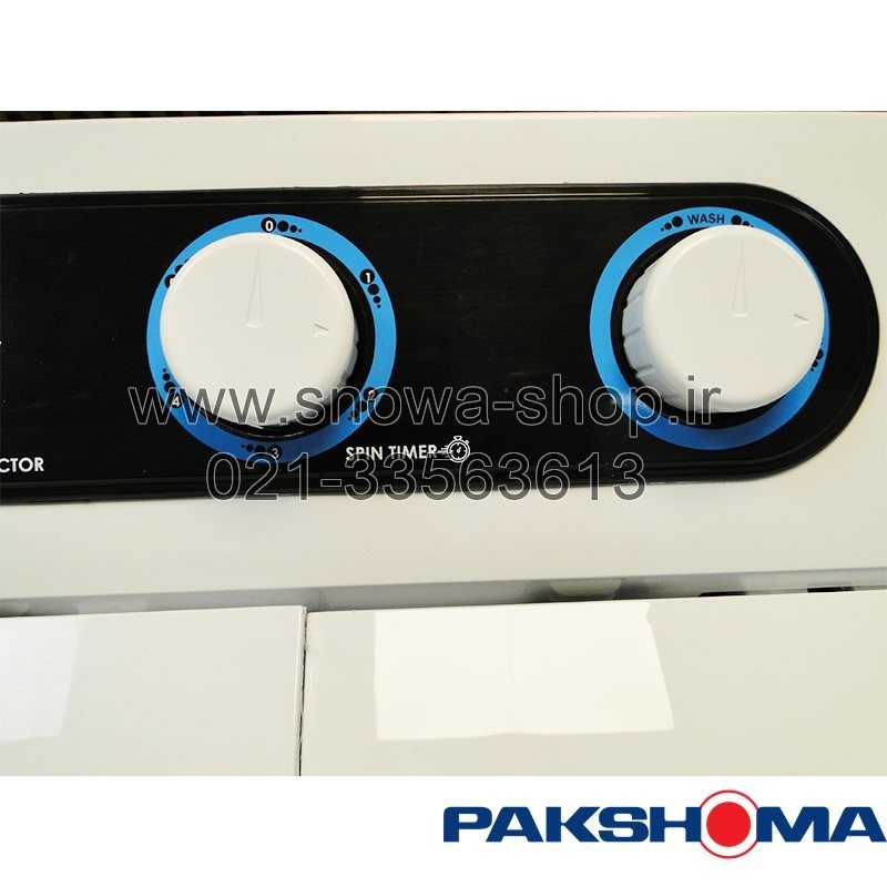 ماشین لباسشویی دوقلو پاکشوما ظرفیت 21 کیلویی Pakshoma Twin Tub Washing Machine PTF-2104AJ