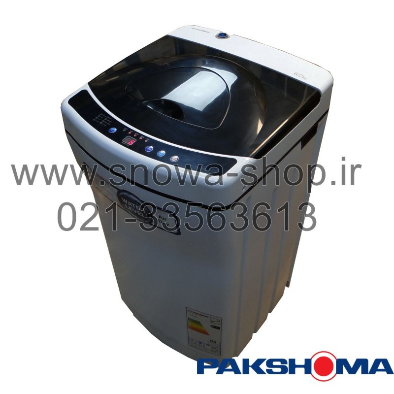 ماشین لباسشویی اتوماتیک پاکشوما درب از بالا ظرفیت 6.5 کیلویی Pakshoma Washing Machine TLF-6251W